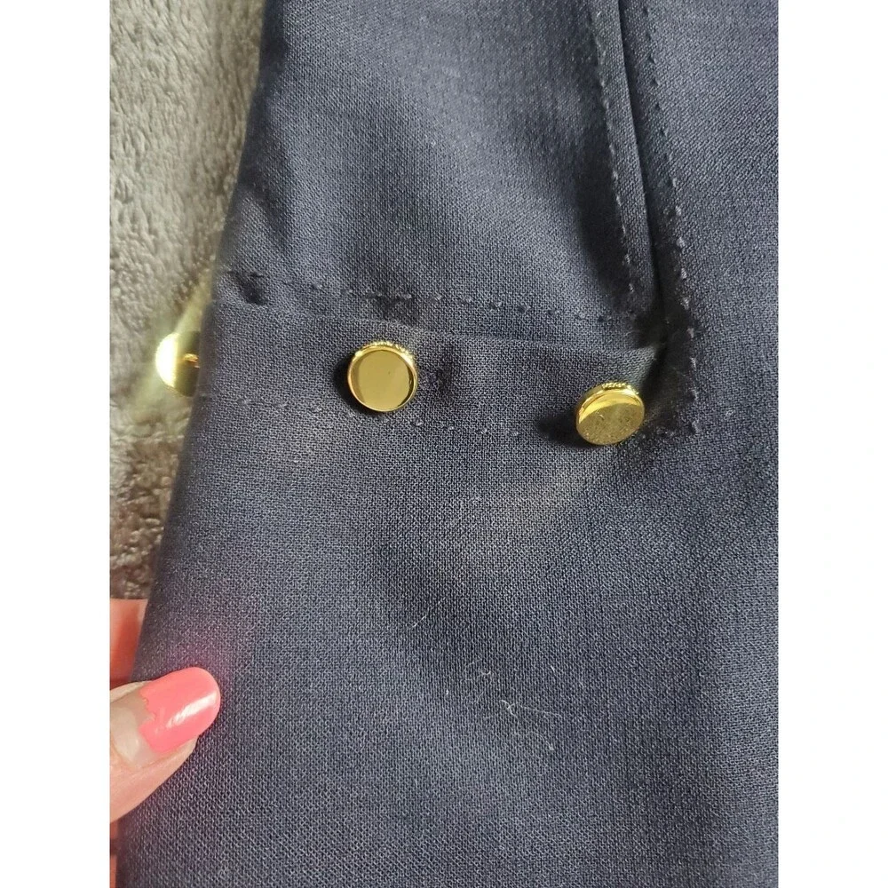 Tory Burch Crew Neck Navy Knee-Length Career Dress, Size 2
